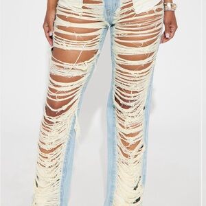 Distressed Light Blue Women's Jeans